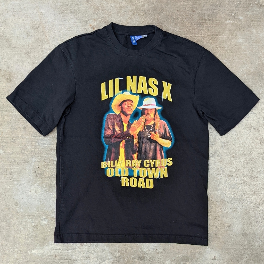 Lil Nas X Billy Ray Cyrus Old Town Road Rap TShirt  Size Xs